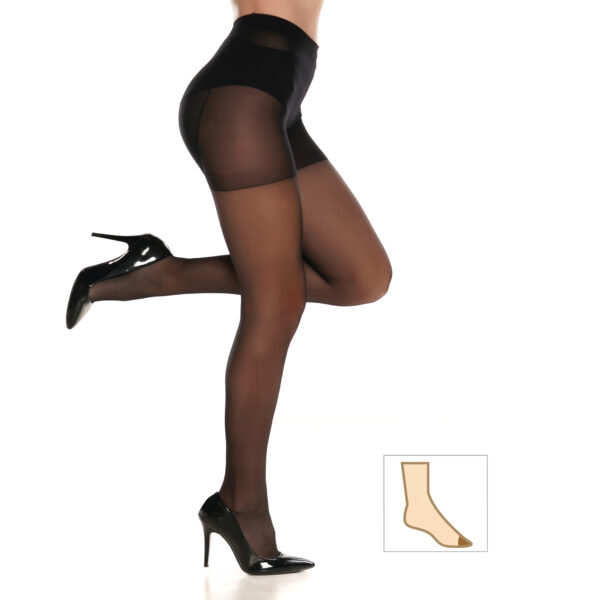 Panty ortalion con puntera